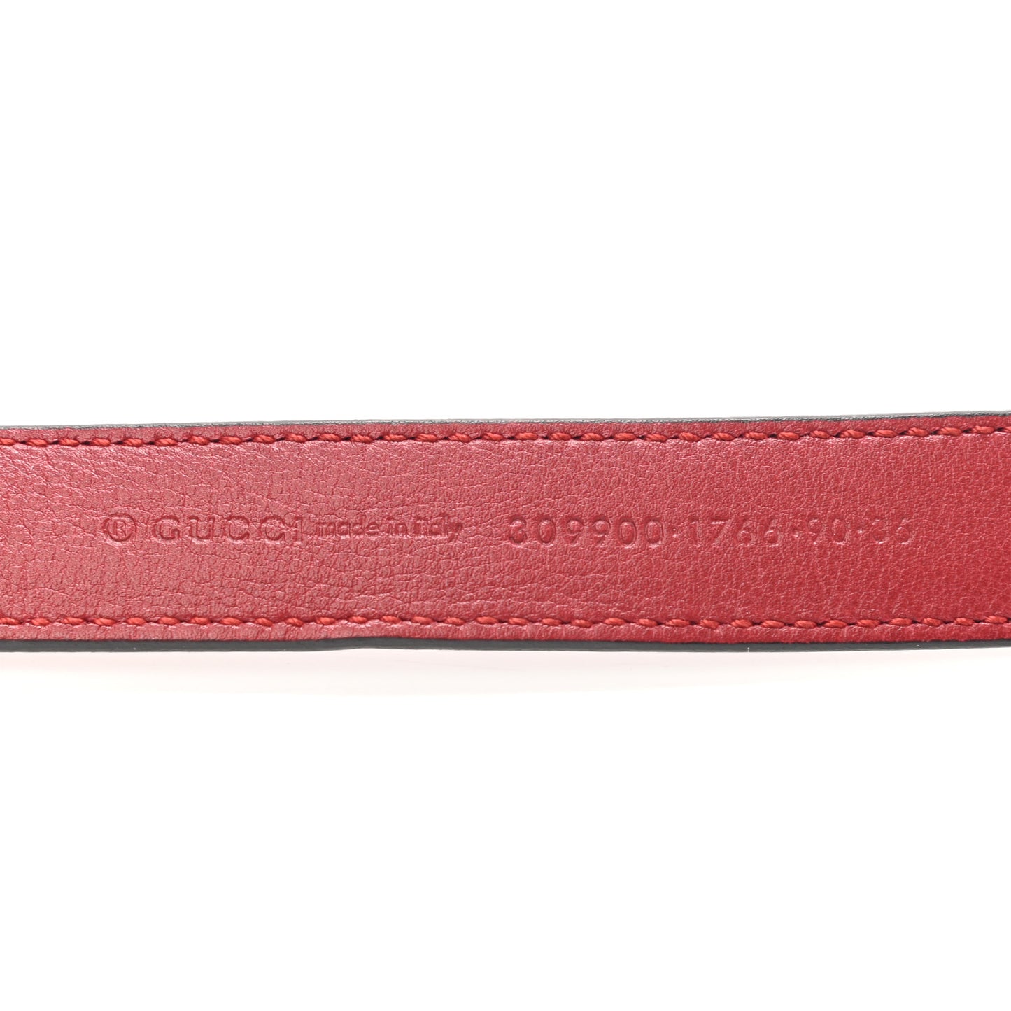 Patent Guccissima Belt 90 36 Red