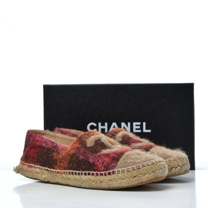 Chanel Tweed CC Espadrilles 41 Brown Pink 24 of 24