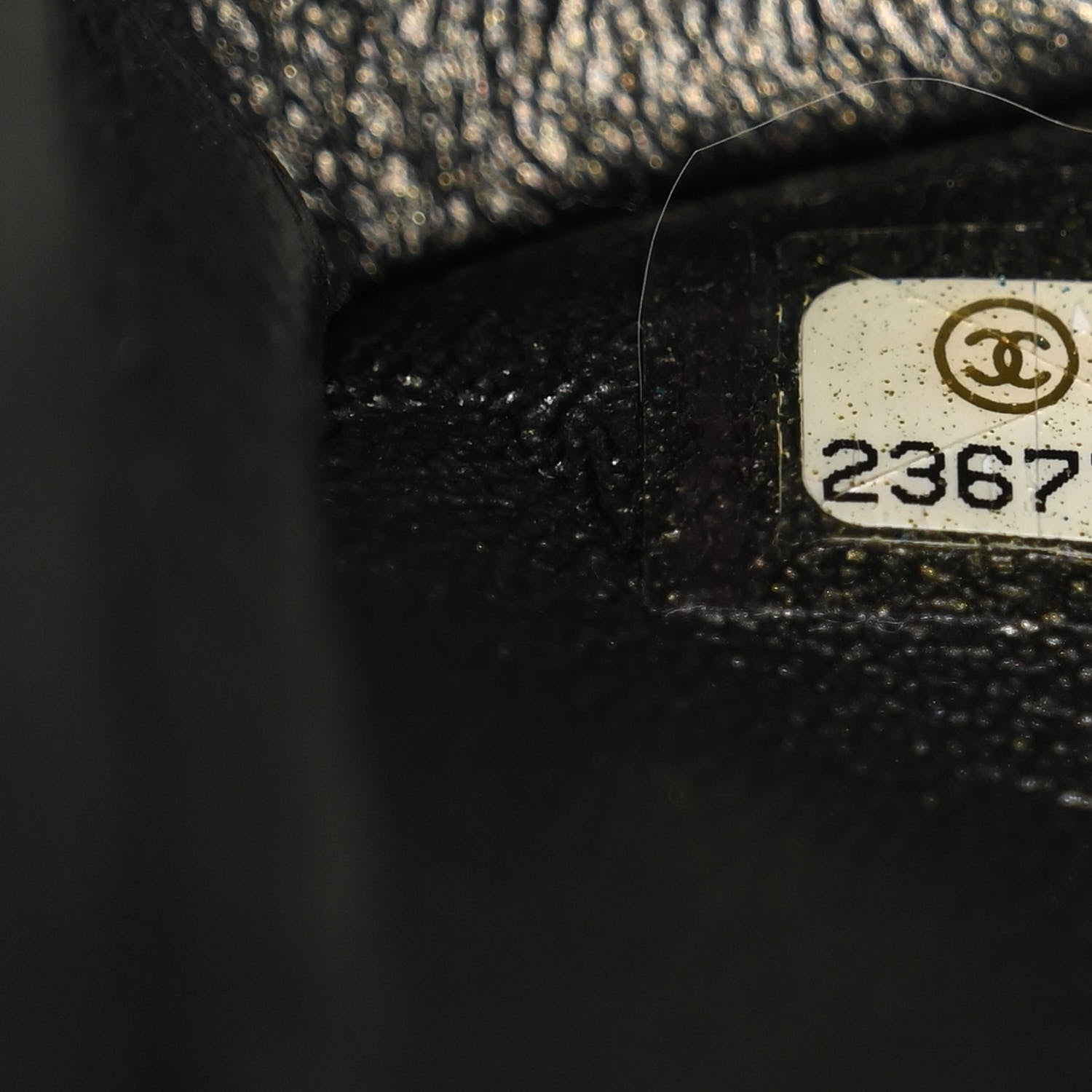 Chanel Metallic Caviar Quilted Medium Double Flap Dark Charcoal 7 of 11