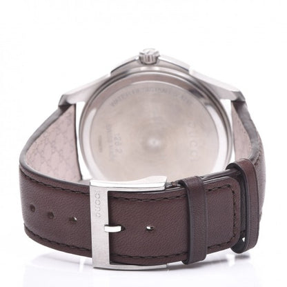 Gucci Stainless Steel Calfskin 46mm G-Timeless Quartz Watch Brown 4 of 7