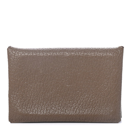 Hermes Chevre Mysore Calvi Card Case Etoupe 1 of 4