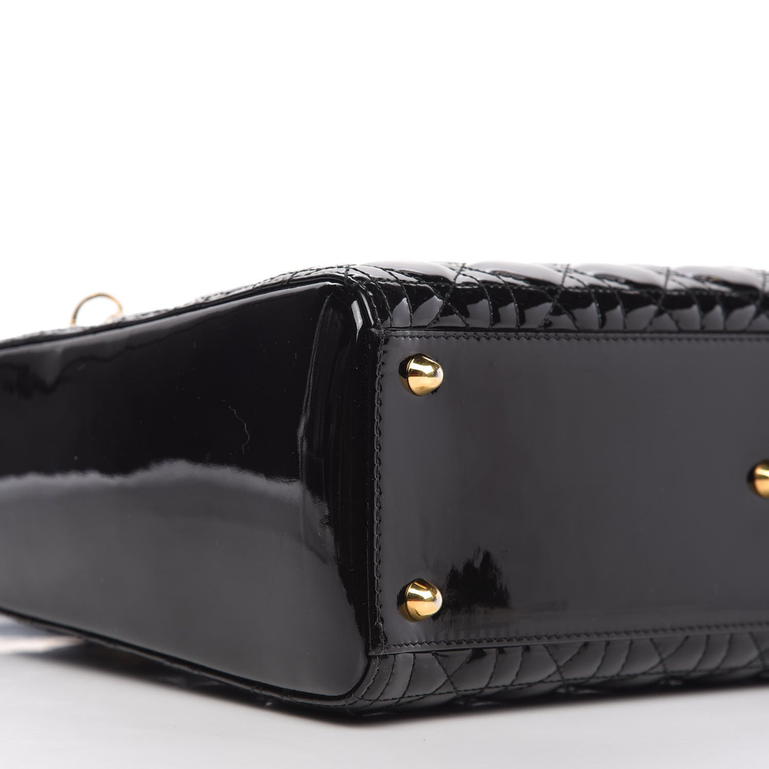 Christian Dior Patent Cannage Large Lady Dior Black 6 of 10