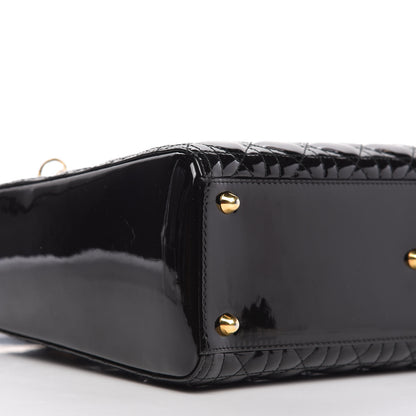 Christian Dior Patent Cannage Large Lady Dior Black 6 of 10