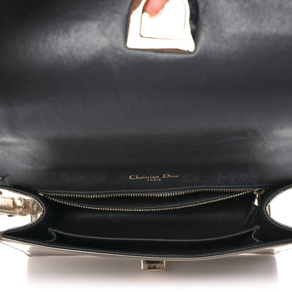 Christian Dior Metallic Patent Micro-Cannage Medium Diorama Flap Bag Gold 5 of 10