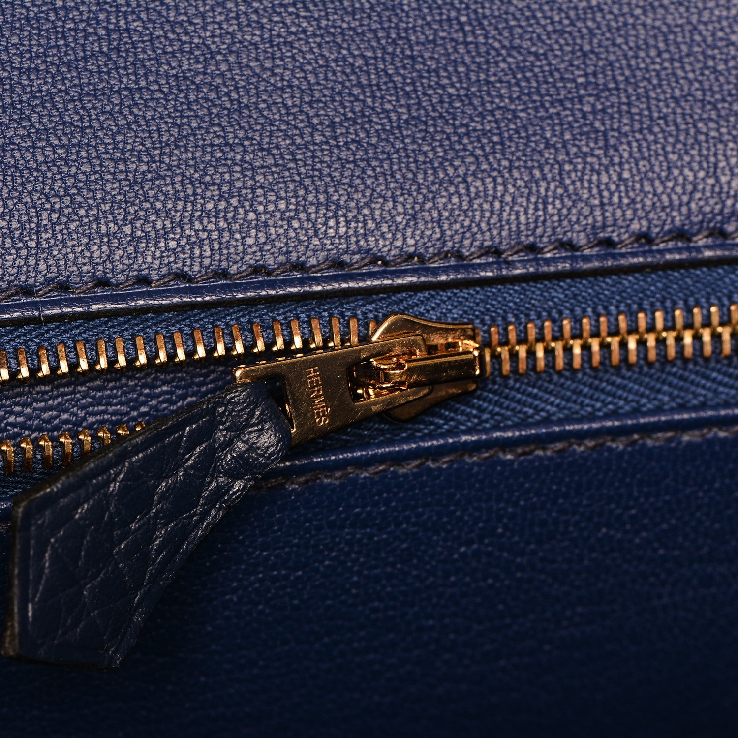 Hermes Taurillon Clemence Birkin 35 Bleu Saphir 21 of 23