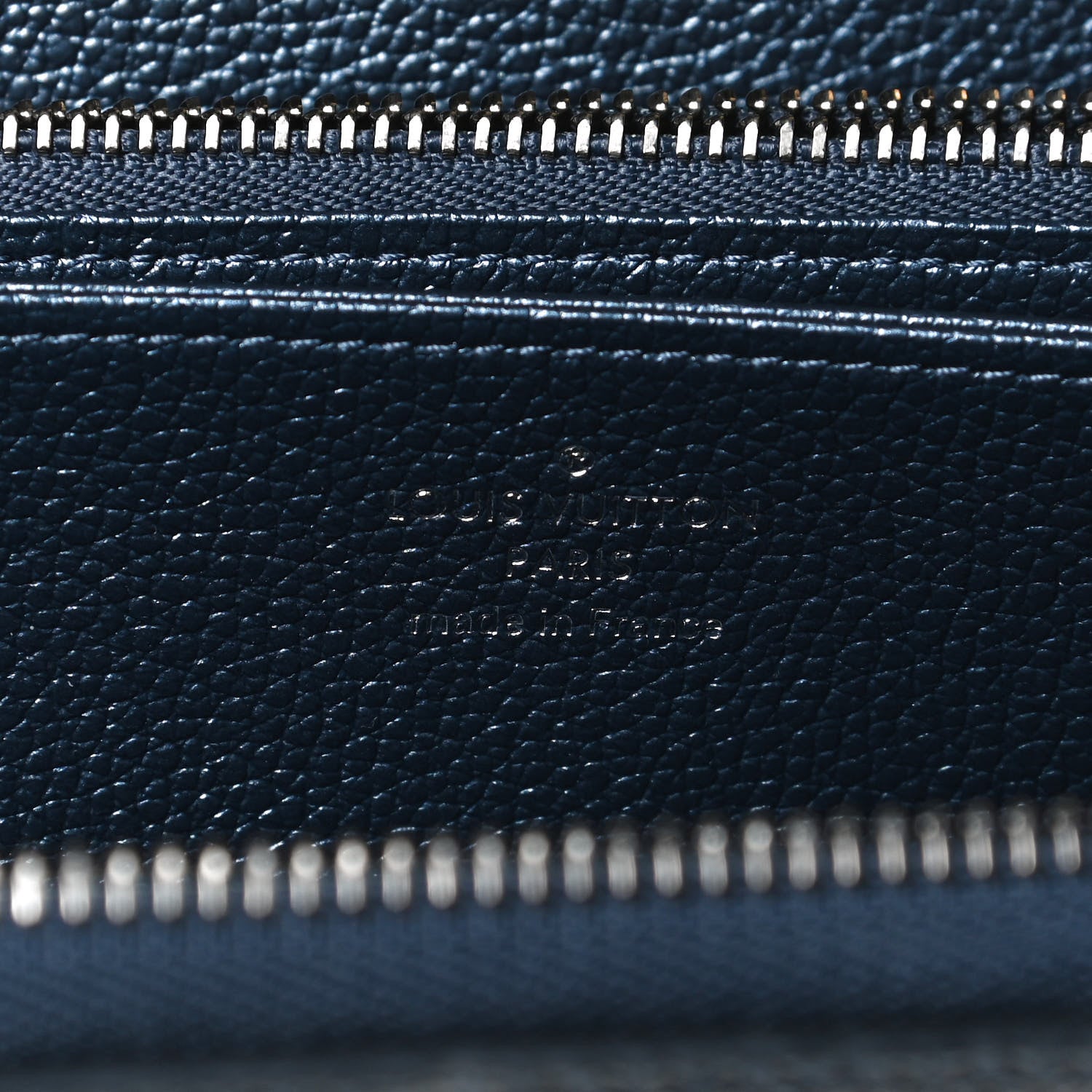 Louis Vuitton Metallic Empreinte Monogram Zippy Wallet Navy Nacre 6 of 9