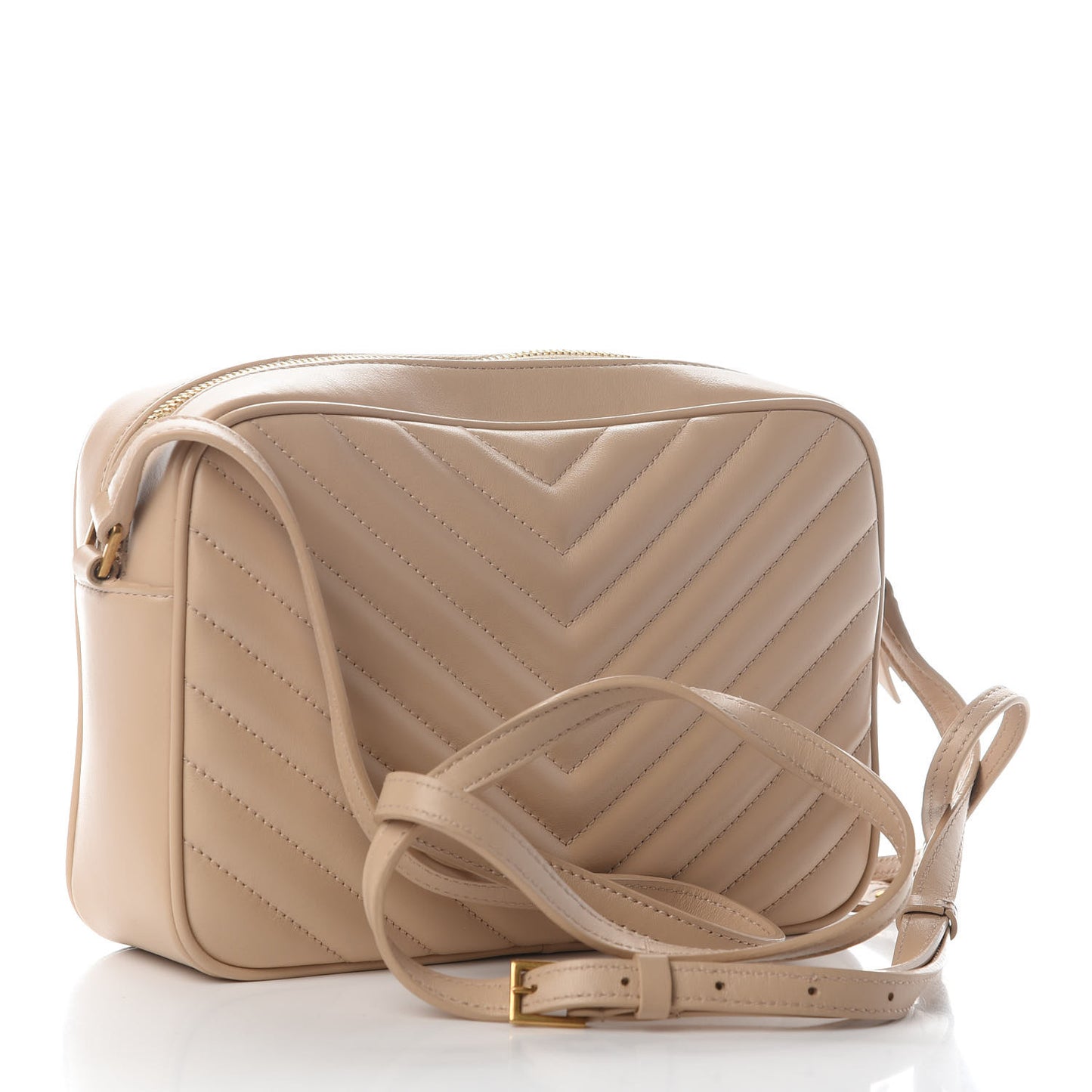 Calfskin Matelasse Monogram Lou Camera Bag Dark Beige