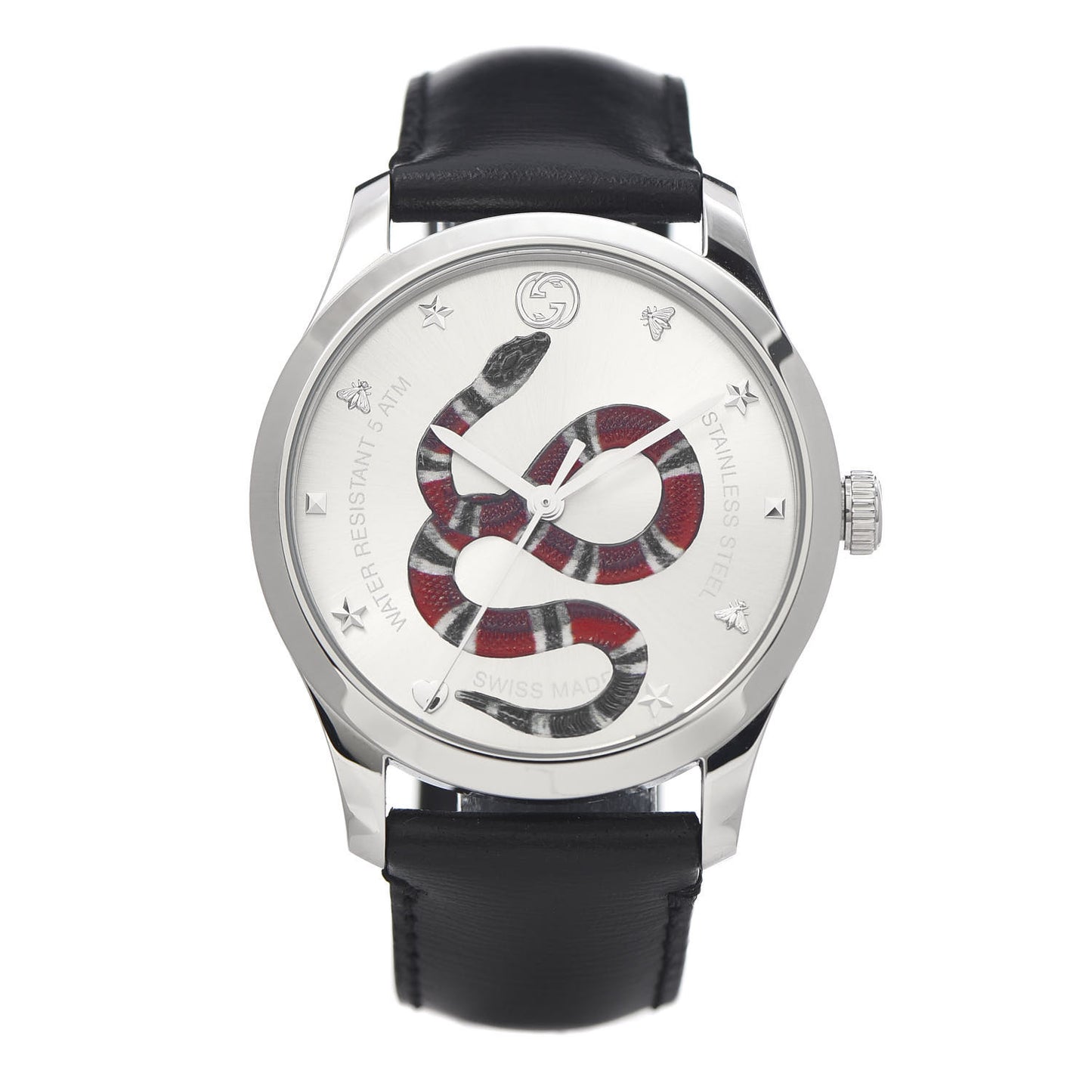 Stainless Steel Calfskin 38mm G-Timeless Snake Quartz Watch