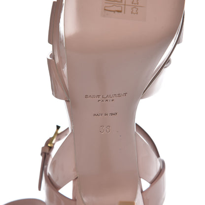 Saint Laurent Patent Tribute 75 Platform Sandals 38 Pale Pink 8 of 9