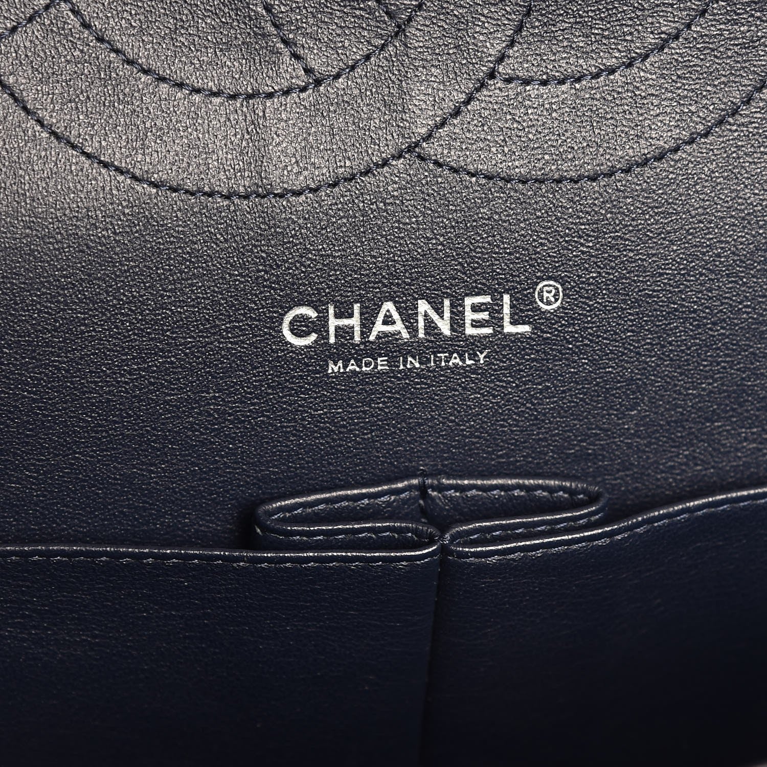Chanel Caviar Quilted Jumbo Double Flap Navy Blue 6 of 8