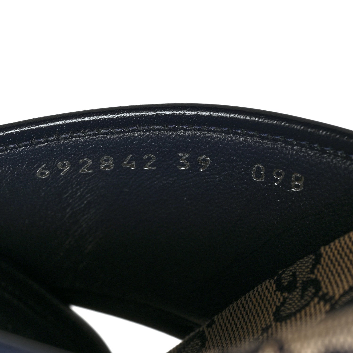 Gucci Monogram Criss Cross Platform Slide Sandals 39 Beige Blue 6 of 8