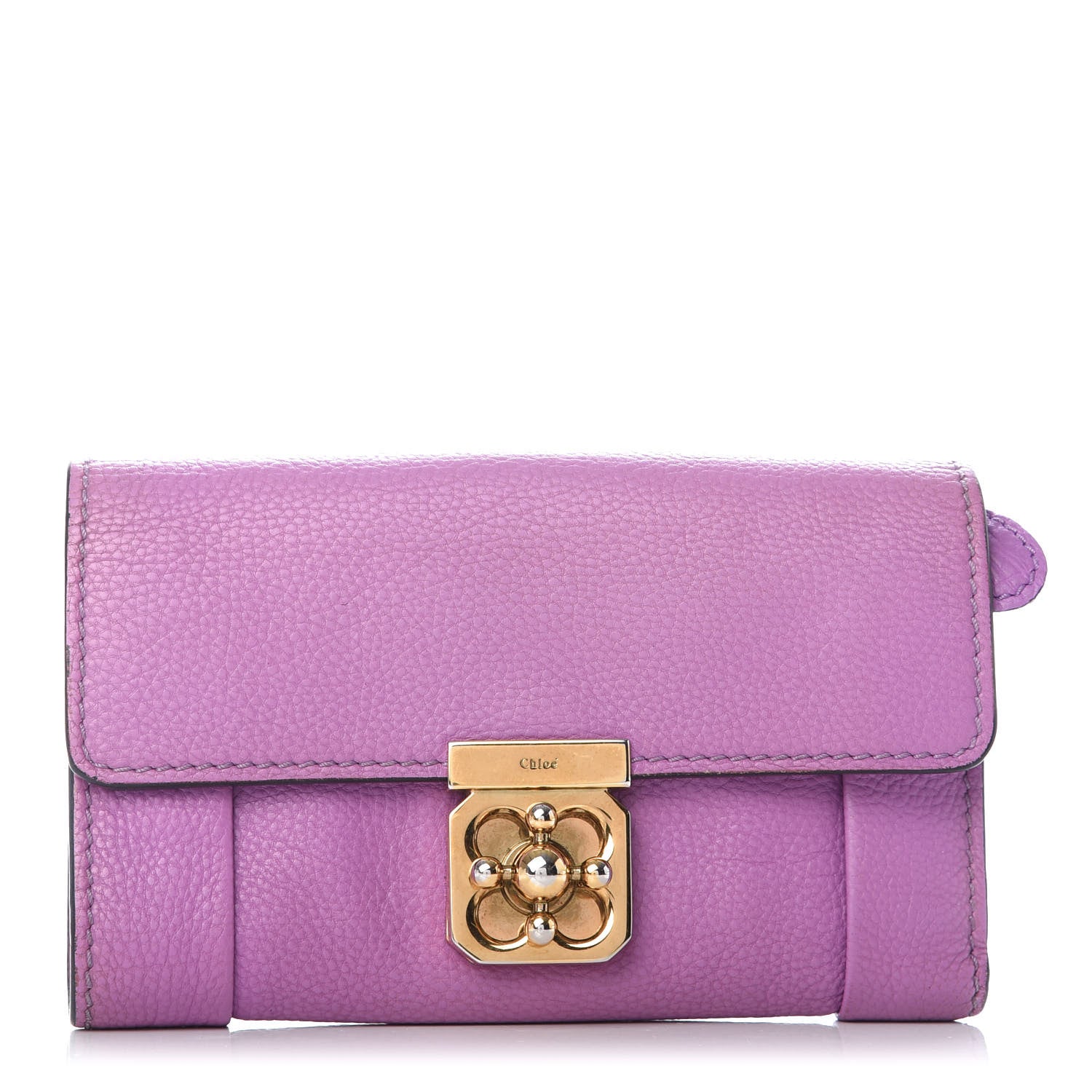 Chloe Calfskin Elsie Long Wallet Purple 1 of 9