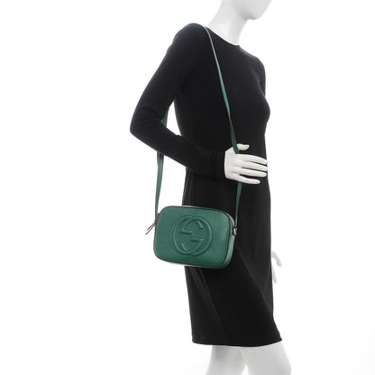 Gucci Pebbled Calfskin Small Soho Disco Bag Emerald Green 2 of 12