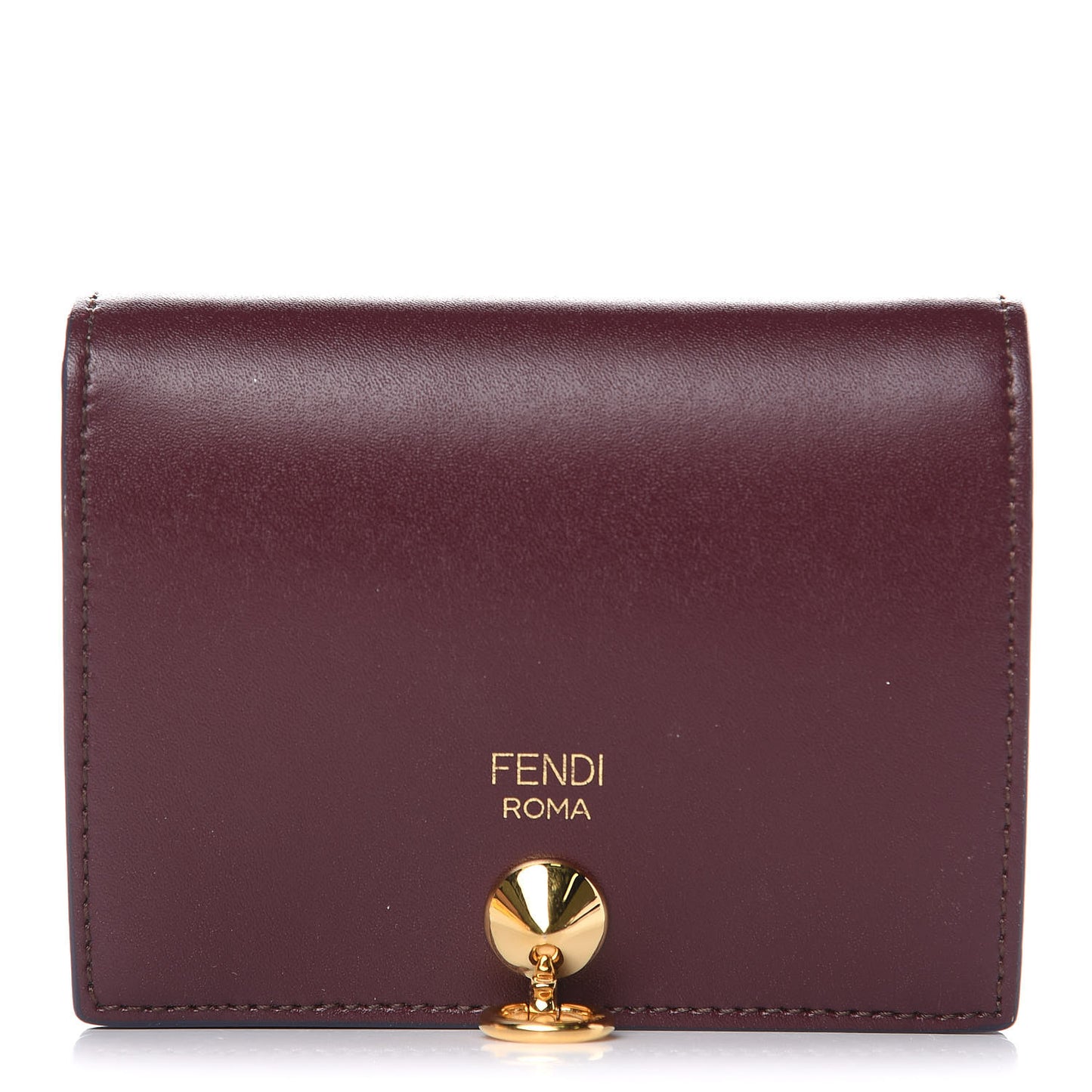 Vitello Liberty Vitello Century Bi-Color By The Way Compact Bi-Fold Wallet Bordeaux Sand