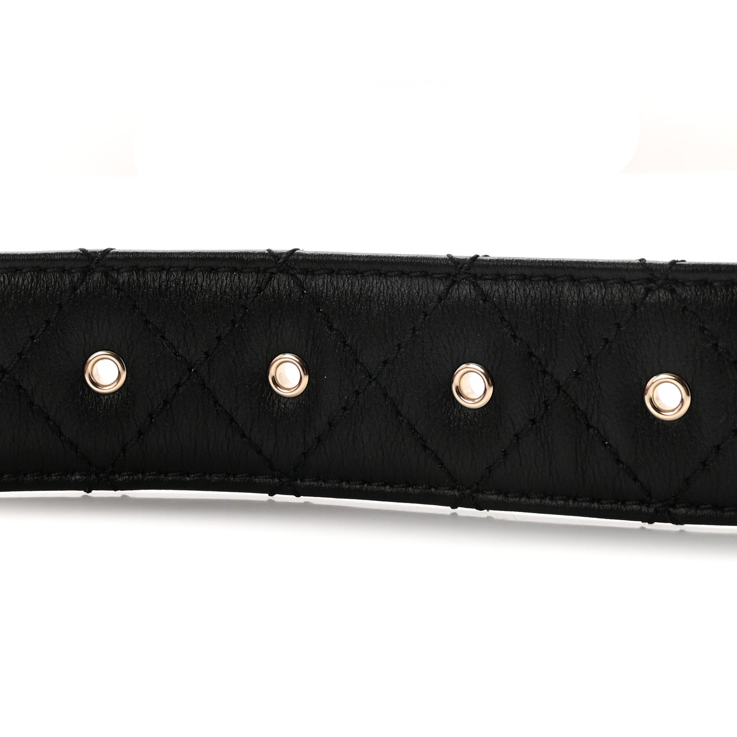 Lambskin Quilted CC Chain Belt 85 34 Black