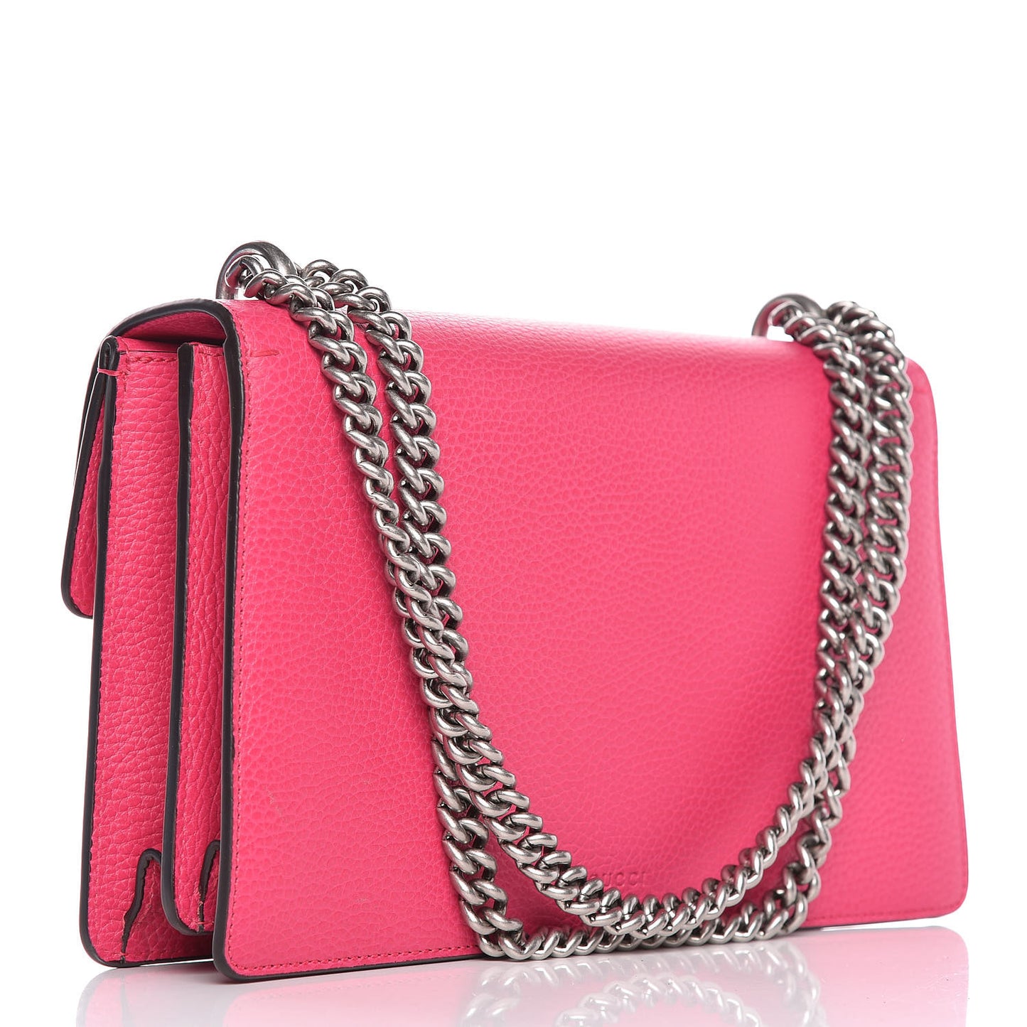 Pebbled Calfskin Embellished Guccify Small Dionysus Shoulder Bag Rosa