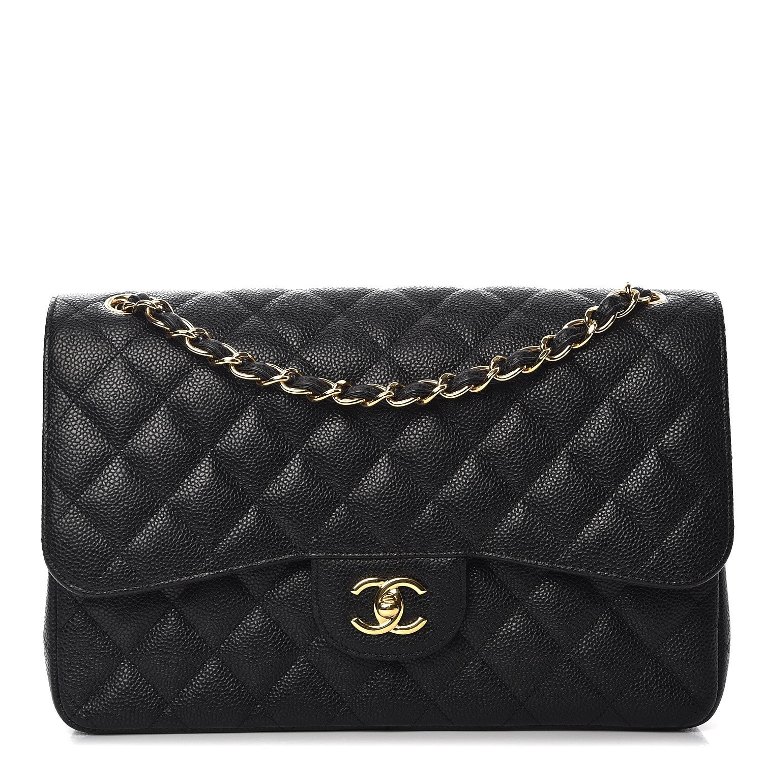Chanel Caviar Quilted Jumbo Double Flap Black 1 of 9