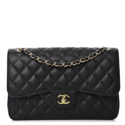 Chanel Caviar Quilted Jumbo Double Flap Black 1 of 9