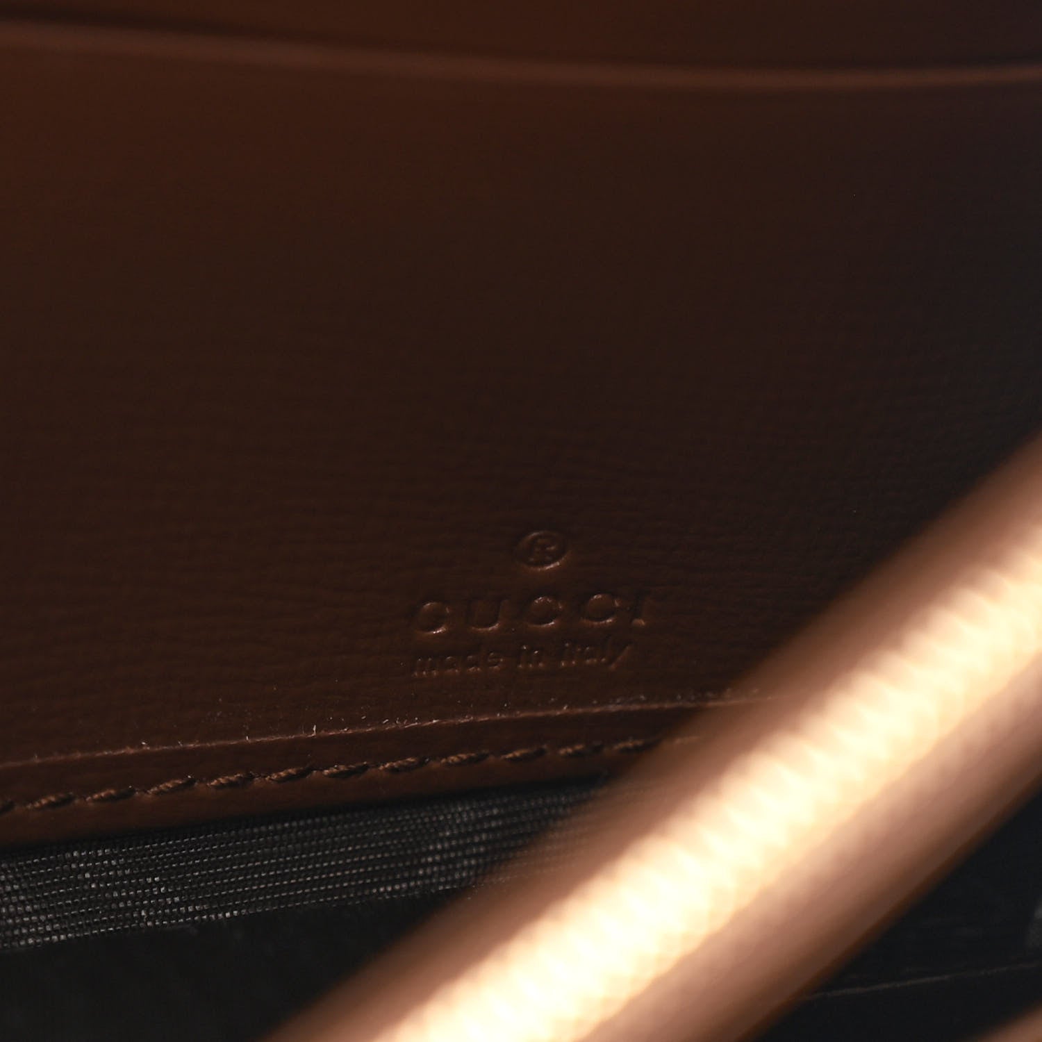 Gucci GG Supreme Monogram Azalea Calfskin Web Jackie 1961 Chain Wallet Beige Ebony Brown Sugar 7 of 11