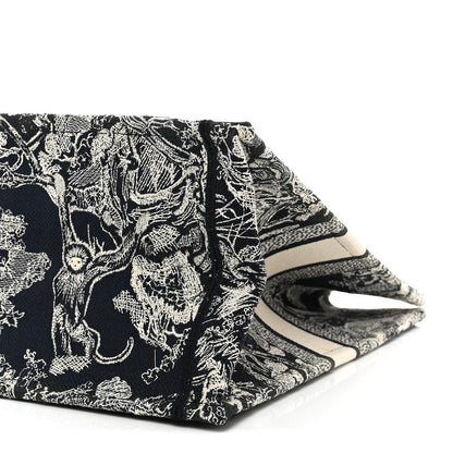 Christian Dior Canvas Embroidered Large Toile De Jouy Reverse Book Tote Blue 10 of 10