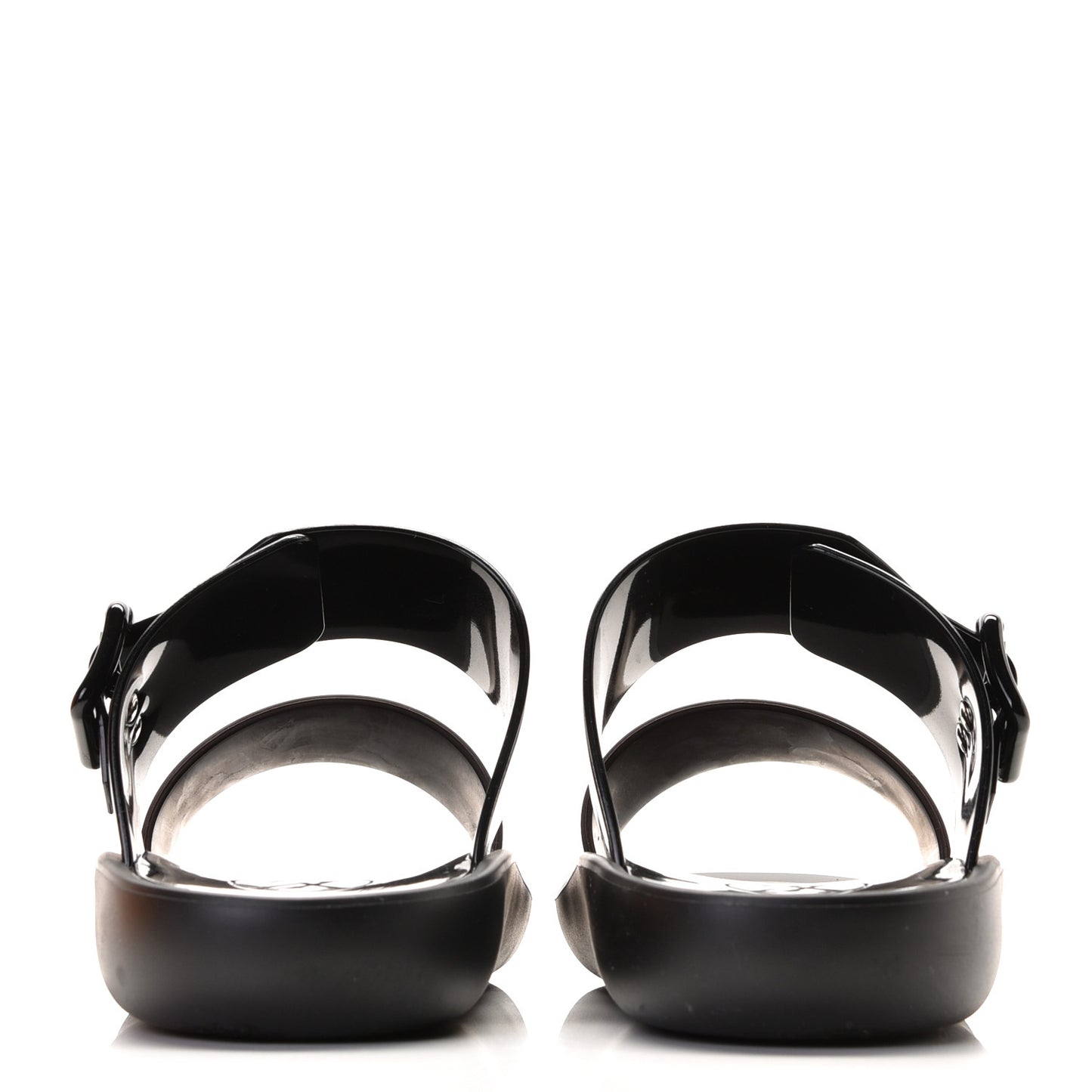 Monogram Sunbath Flat Mule Sandals 37 Black