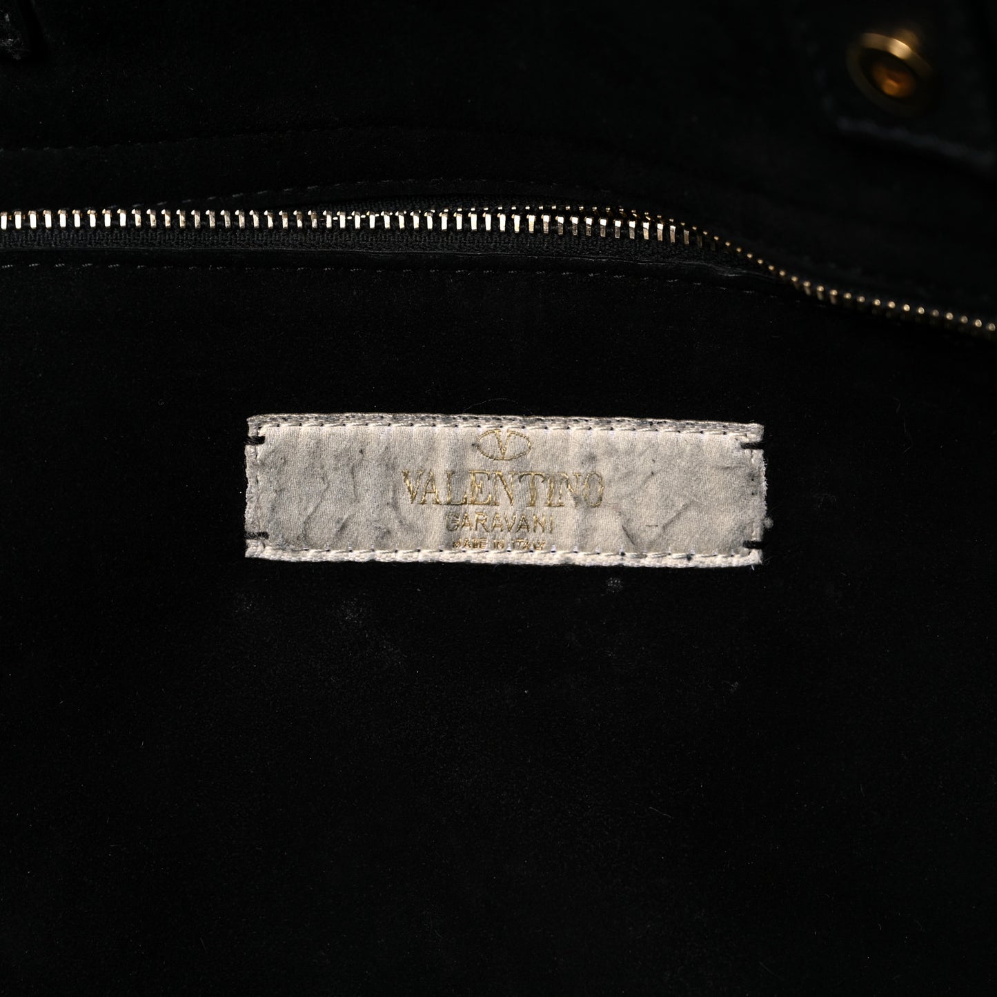 Grained Calfskin Jamaica Beaded My Rockstud Tote Black