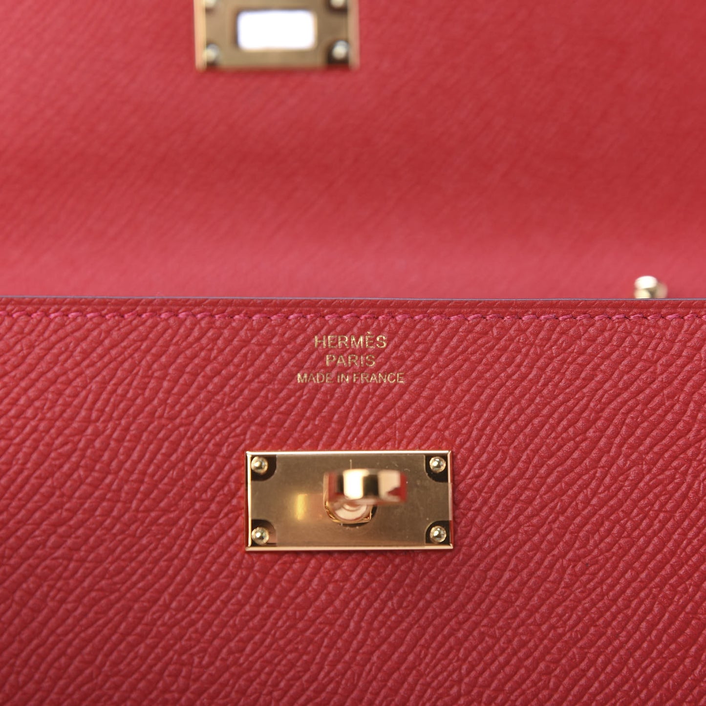 Epsom Kelly Wallet To Go Rouge Casaque