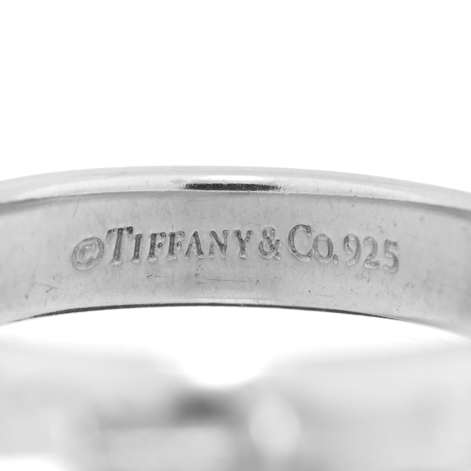 Tiffany Sterling Silver 1837 Lock Charm Ring 51 5.75 4 of 4