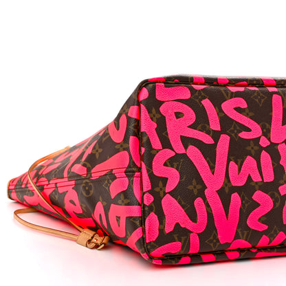 Louis Vuitton Monogram Graffiti Neverfull GM Fuchsia 10 of 13