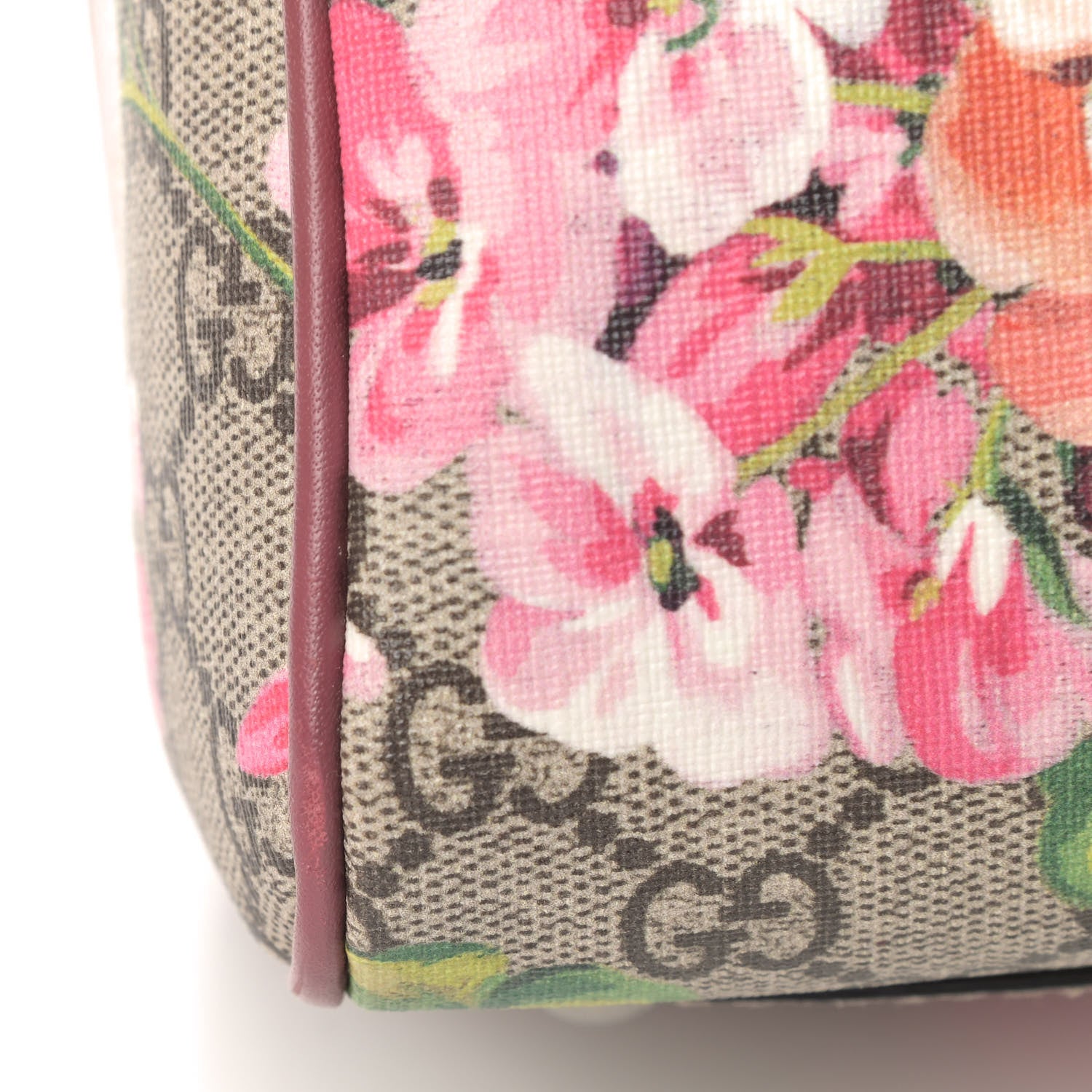 Gucci GG Supreme Monogram Blooms Small Boston Beige Multicolor Dry Rose 5 of 5