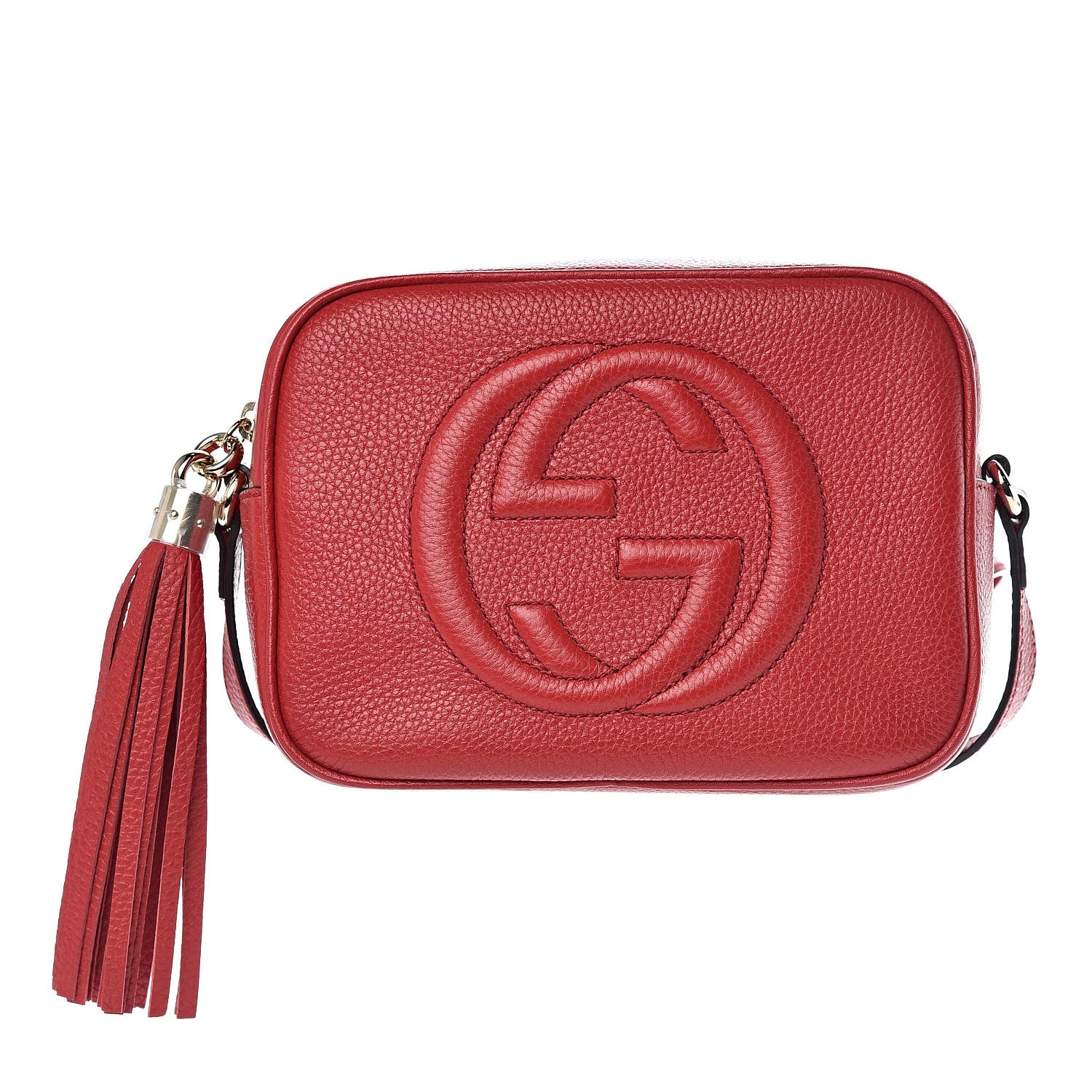Gucci Pebbled Calfskin Small Soho Disco Bag Tabasco Red 1 of 10