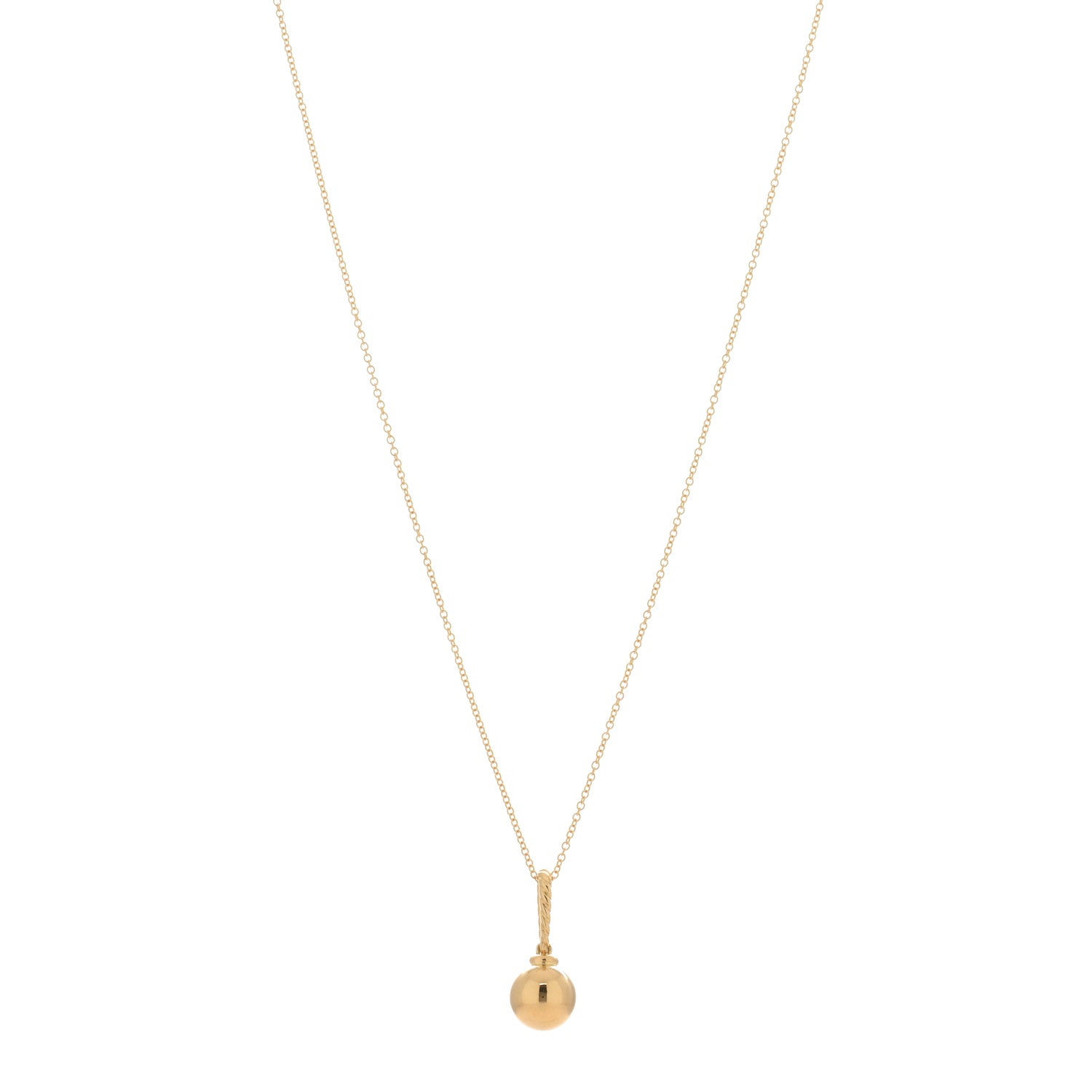 David Yurman 18K Yellow Gold Solari Drop Necklace 1 of 3