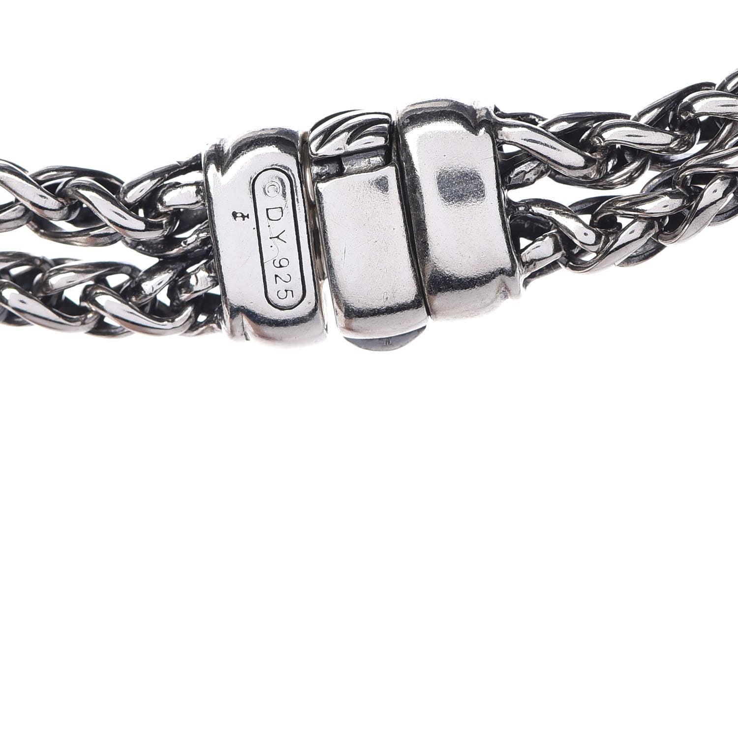 David Yurman Sterling Silver Diamond Prasiolite 16mm Moonlight Ice Albion Wheat Chain Pendant Necklace 6 of 6
