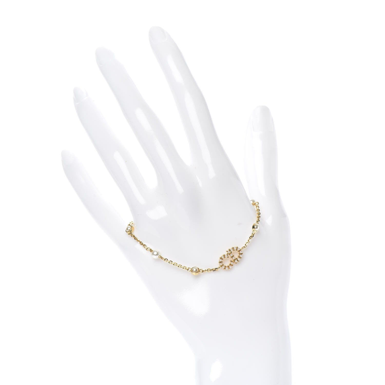 Christian Dior Pearl Clair D Lune Bracelet Gold 2 of 4