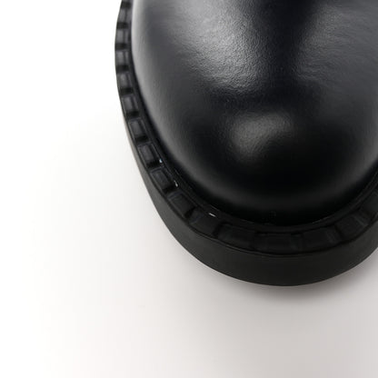 Prada Spazzolato Re-Nylon Metal Triangle Logo Womens 50mm Combat Boots 37 Blue 10 of 15