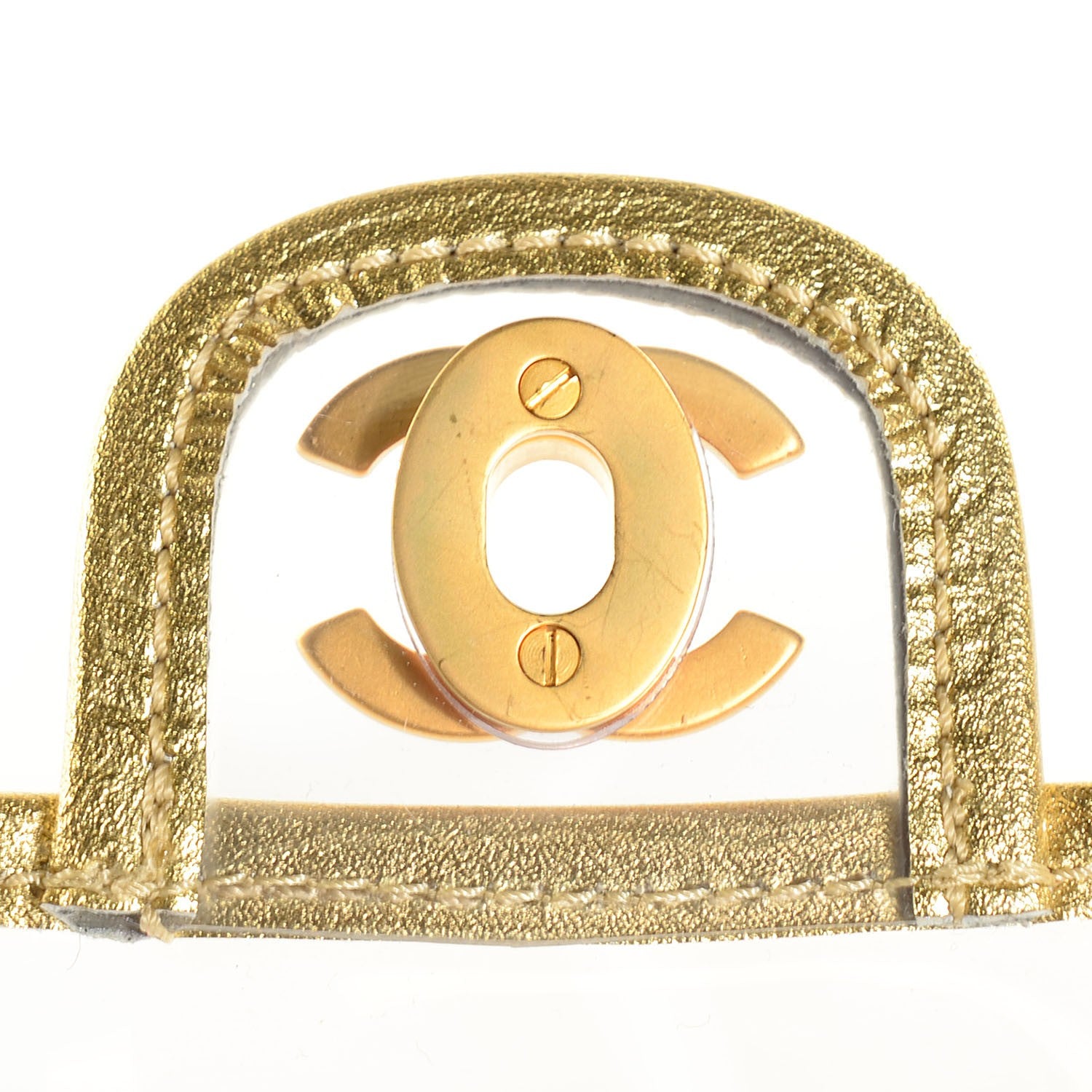 Chanel Vinyl Naked Classic Large Flap Gold 9 of 9
