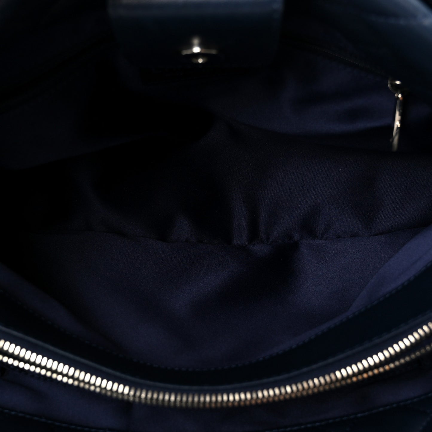 Lambskin Quilted Chanel 7 Large Tote Navy