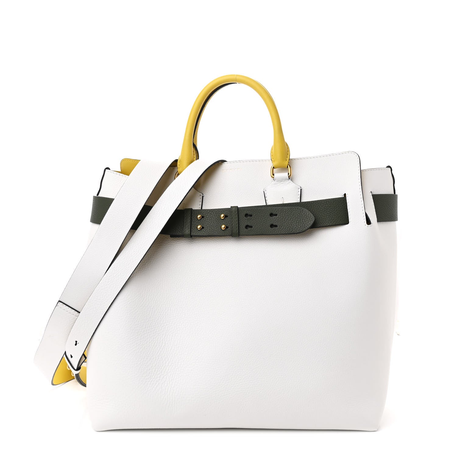 Burberry Soft Grain Calfskin Large Belt Bag Chalk White 1 of 11