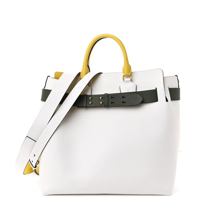 Burberry Soft Grain Calfskin Large Belt Bag Chalk White 1 of 11