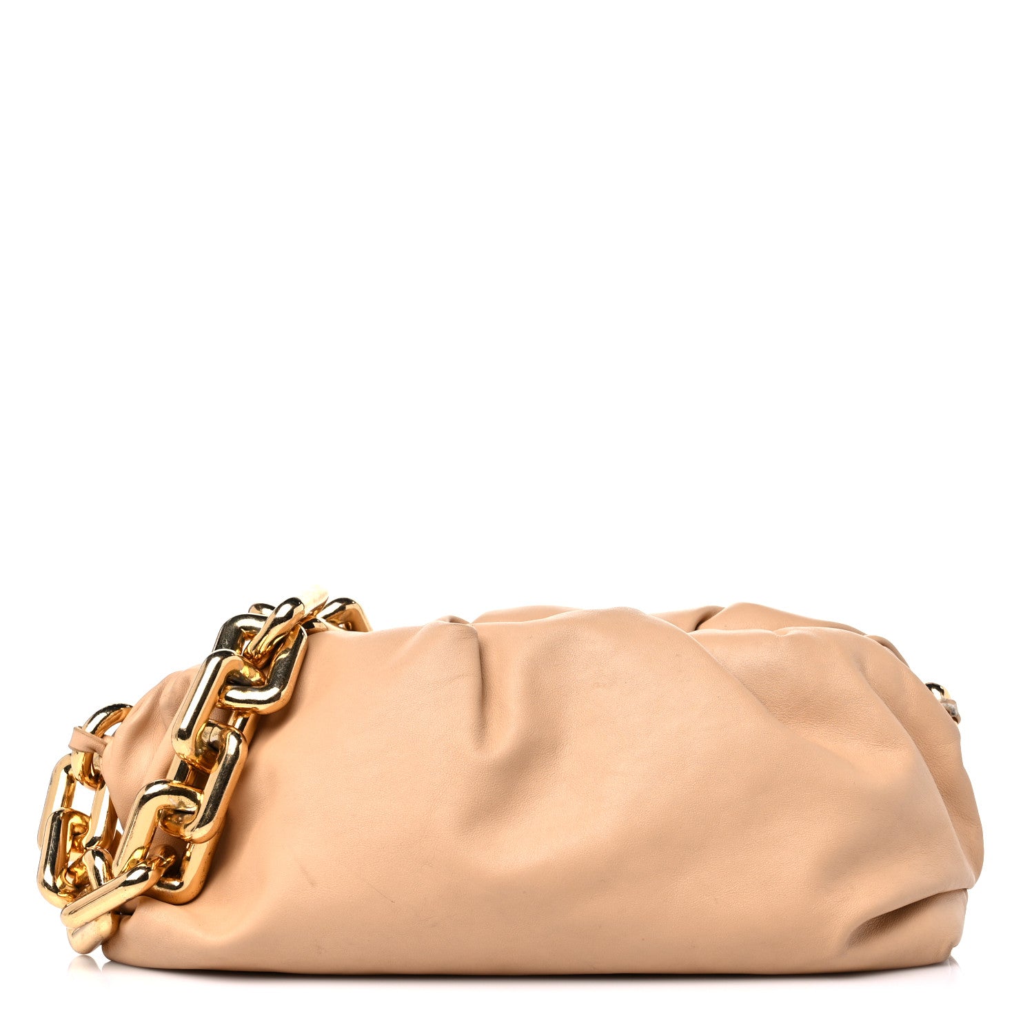 Bottega Veneta Calfskin The Pouch Chain Almond 1 of 17