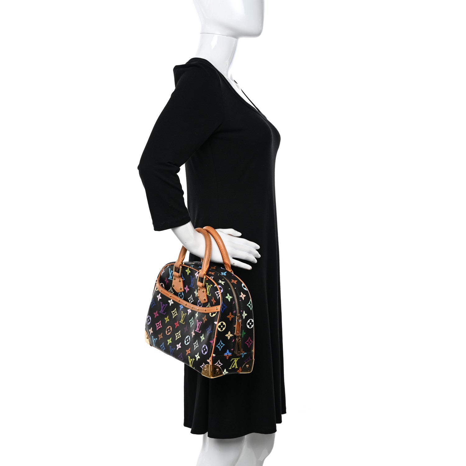 Louis Vuitton Monogram Multicolor Trouville Black 2 of 11