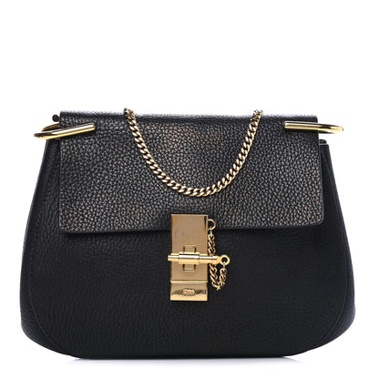 Chloe Grained Lambskin Drew Shoulder Bag Black 1 of 5