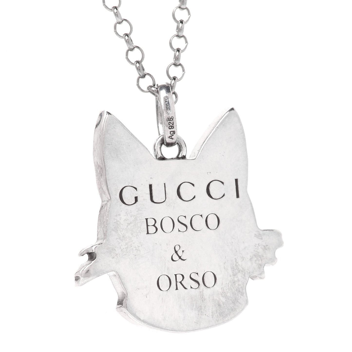 Sterling Silver Enamel Bosco Pendant Necklace