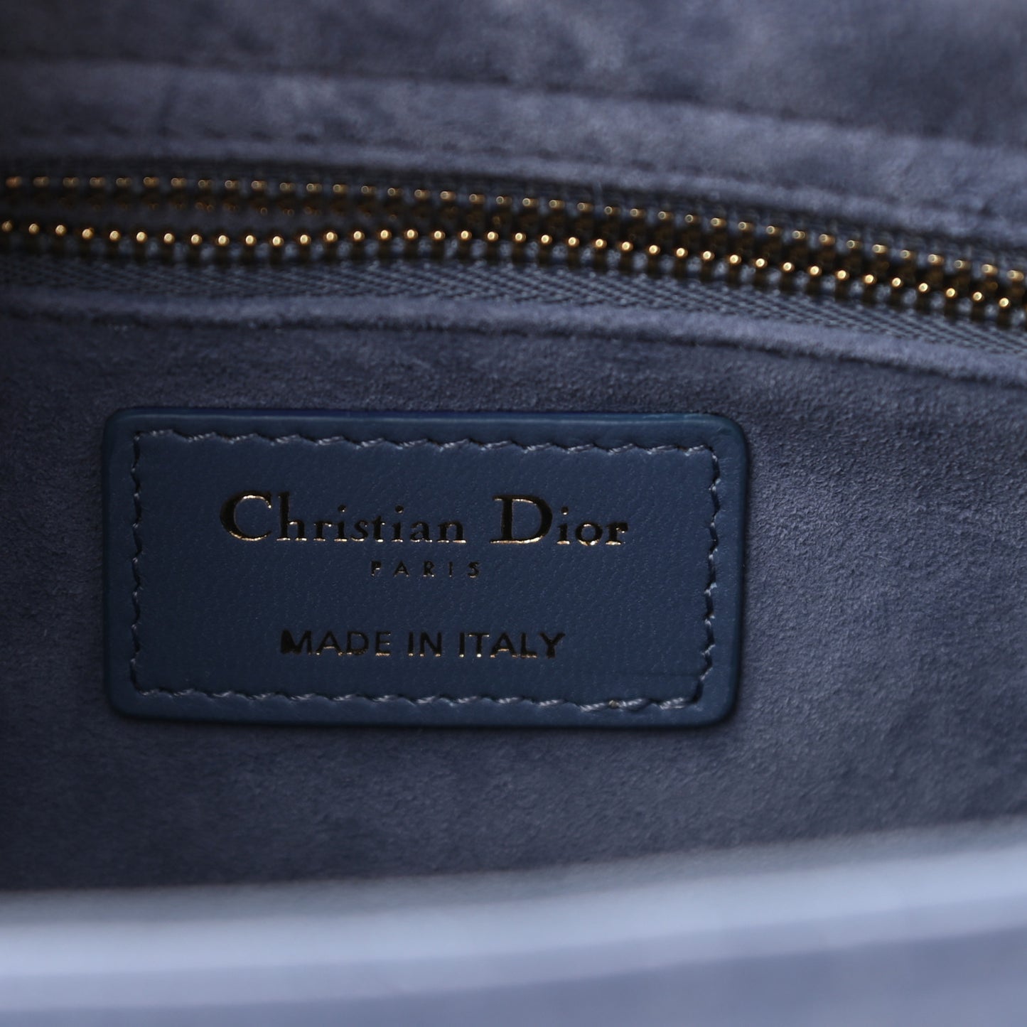 Lambskin Cannage Medium Lady Dior Blue
