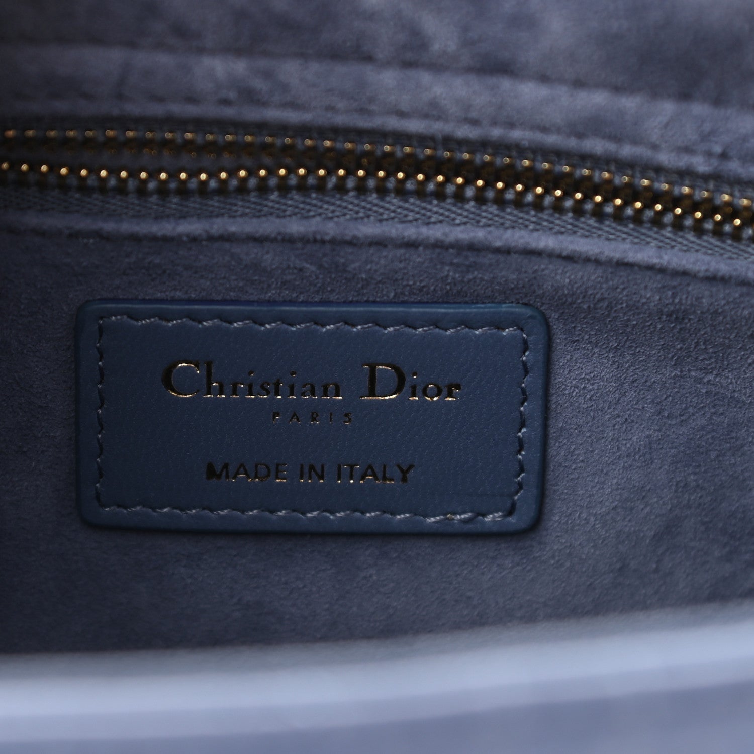 Christian Dior Lambskin Cannage Medium Lady Dior Blue 5 of 7