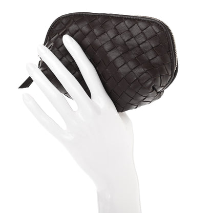 Bottega Veneta Nappa Intrecciato Cosmetic Case Ebano 2 of 11