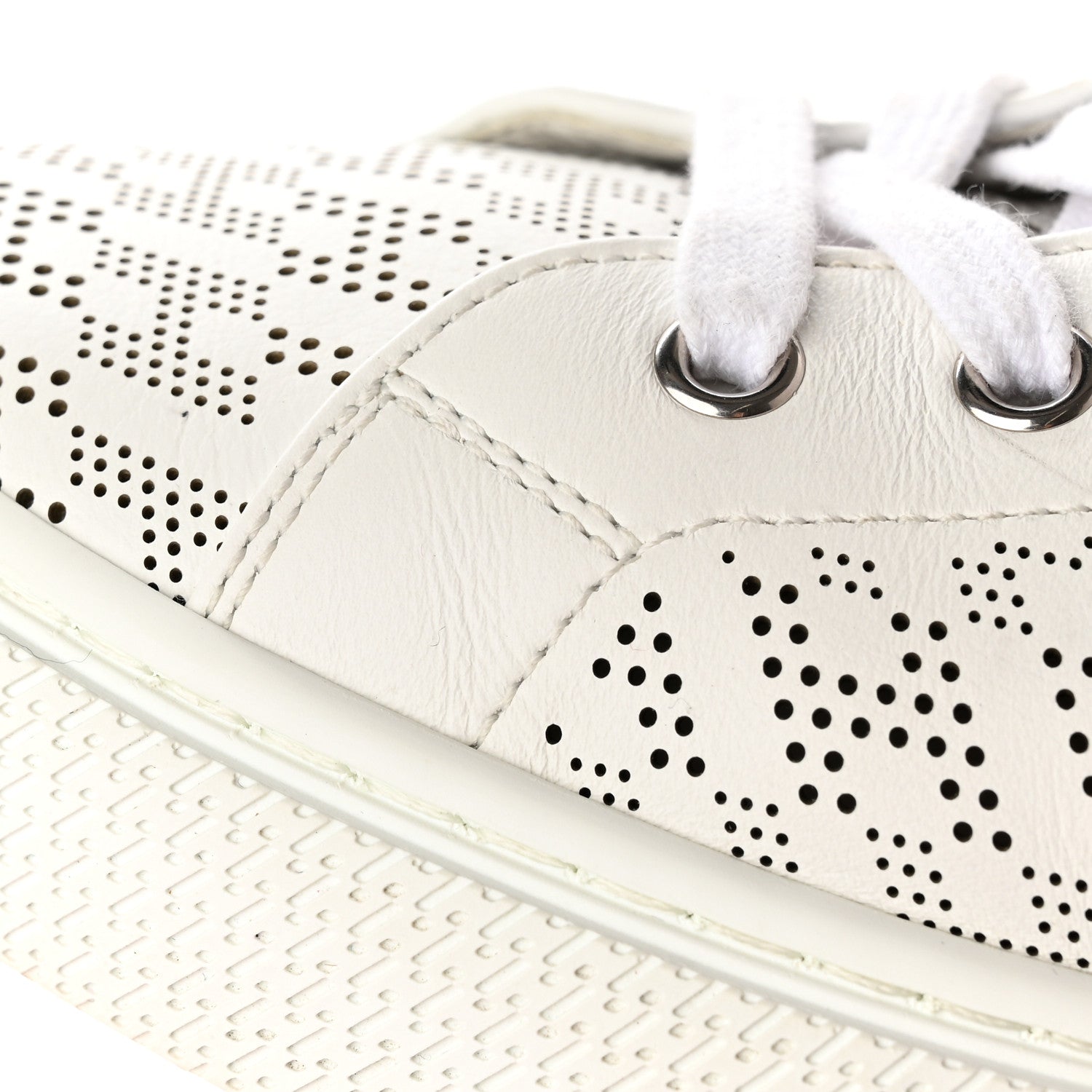 Hermes Perforated Calfskin Mens Clap High Top Sneakers 40 White 11 of 16