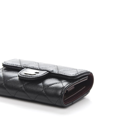 Chanel Caviar Quilted Classic 4 Key Holder Wallet Black 10 of 11