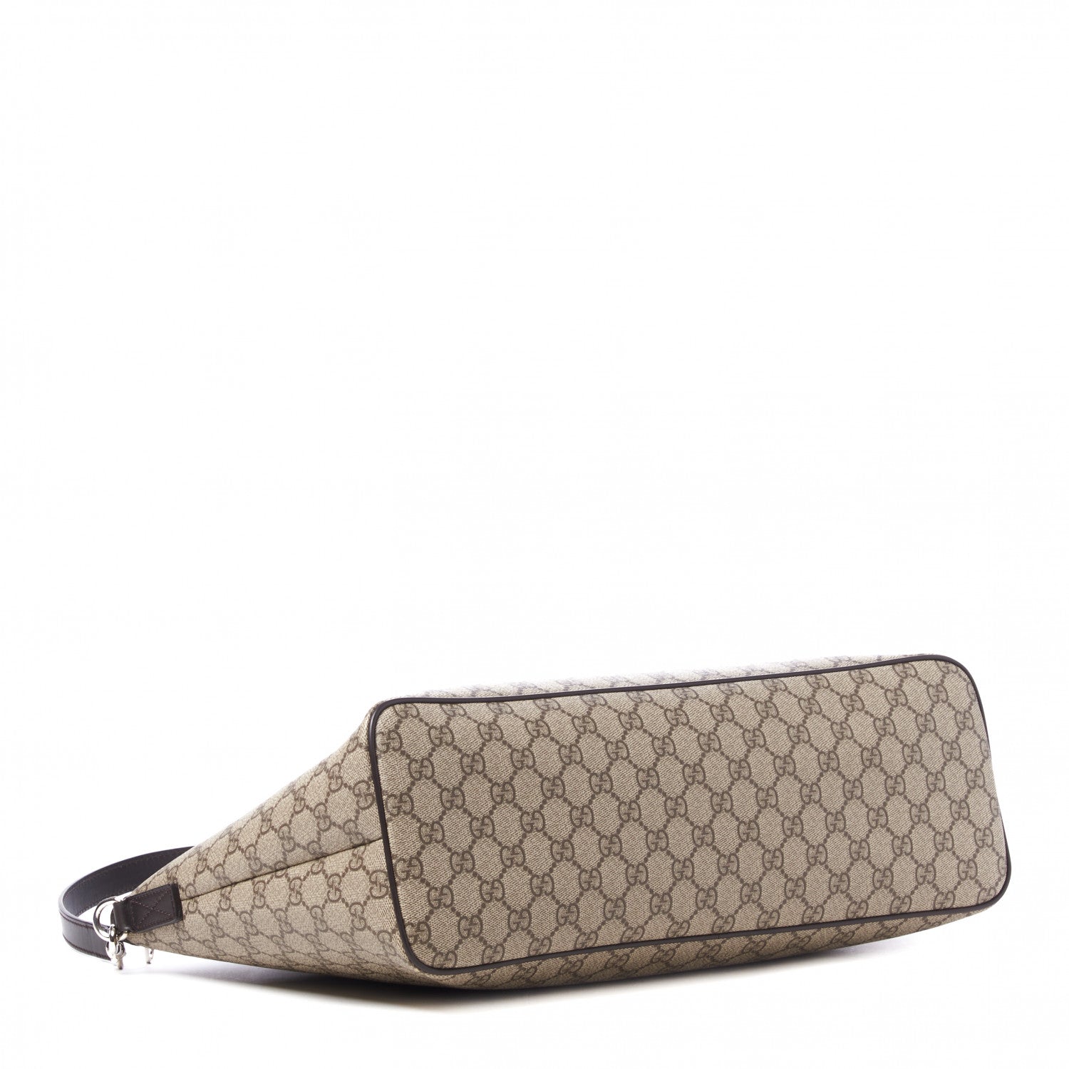 Gucci GG Supreme Monogram Medium Zippered Tote Dark Brown 4 of 10