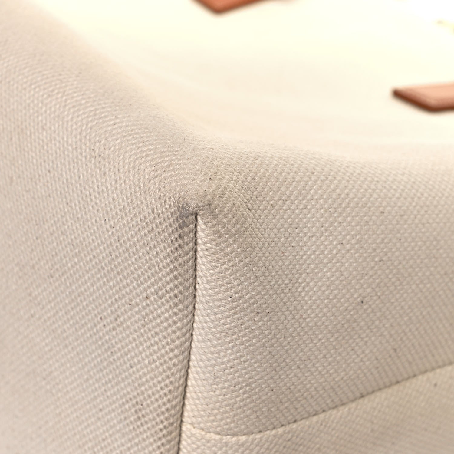 Celine Canvas Calfskin Horizontal Cabas Natural Tan 9 of 11